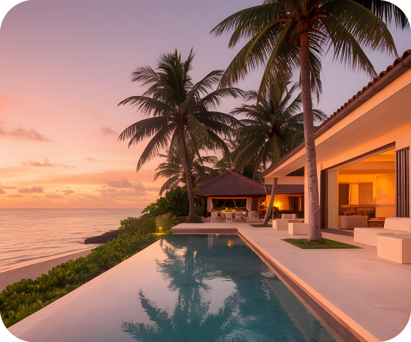 Luxury beachfront villa